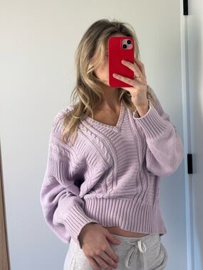 Vintage Pringle of Scotland lilac knit sweater